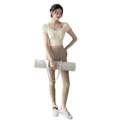 Waist tightened, Breathable, Sports, Fitness training, Short sleeves