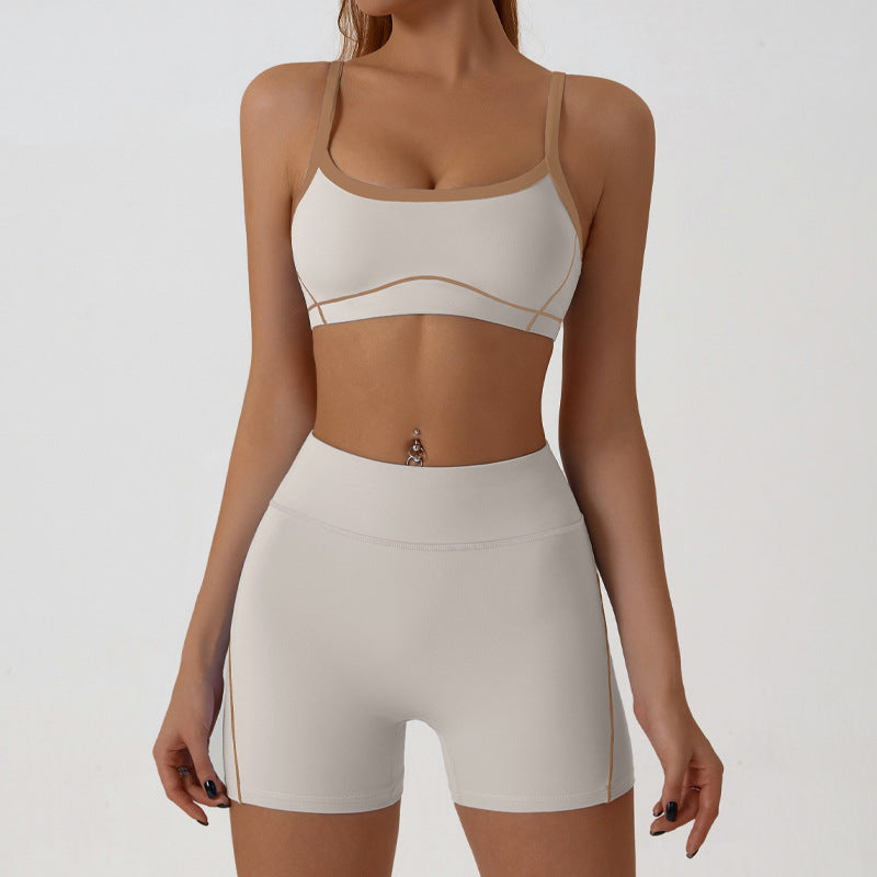 Summer nude tummy tuck bra shorts set
