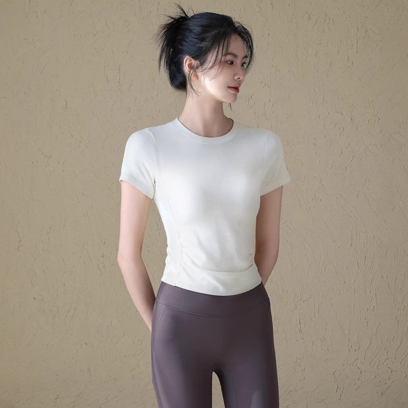 Slim slimming running sports training fitness T-shirt short sleeves