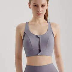 Zip-front tank with cups