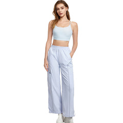 Loose, Casual, Versatile, Reflective cargo pants, Sweatpants, Wide-leg pants