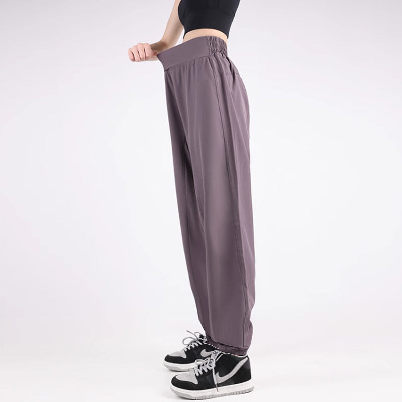 Thin loose leg-stringed running fitness quick-drying pants