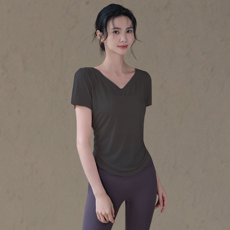 Loose nude feel light and breathable running sports T-shirt short sleeves