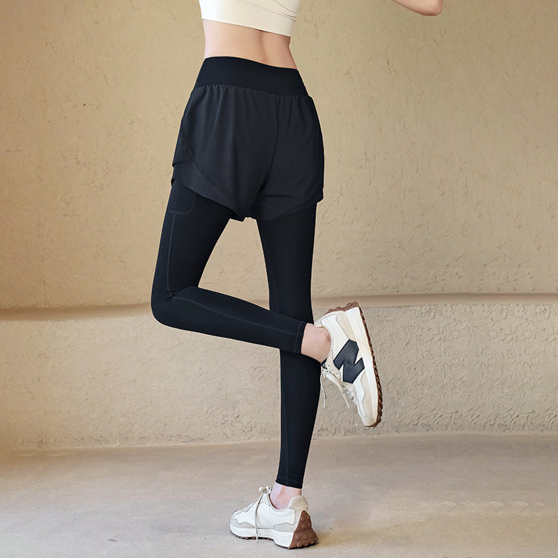 Two-Layer Style Fitness Pants