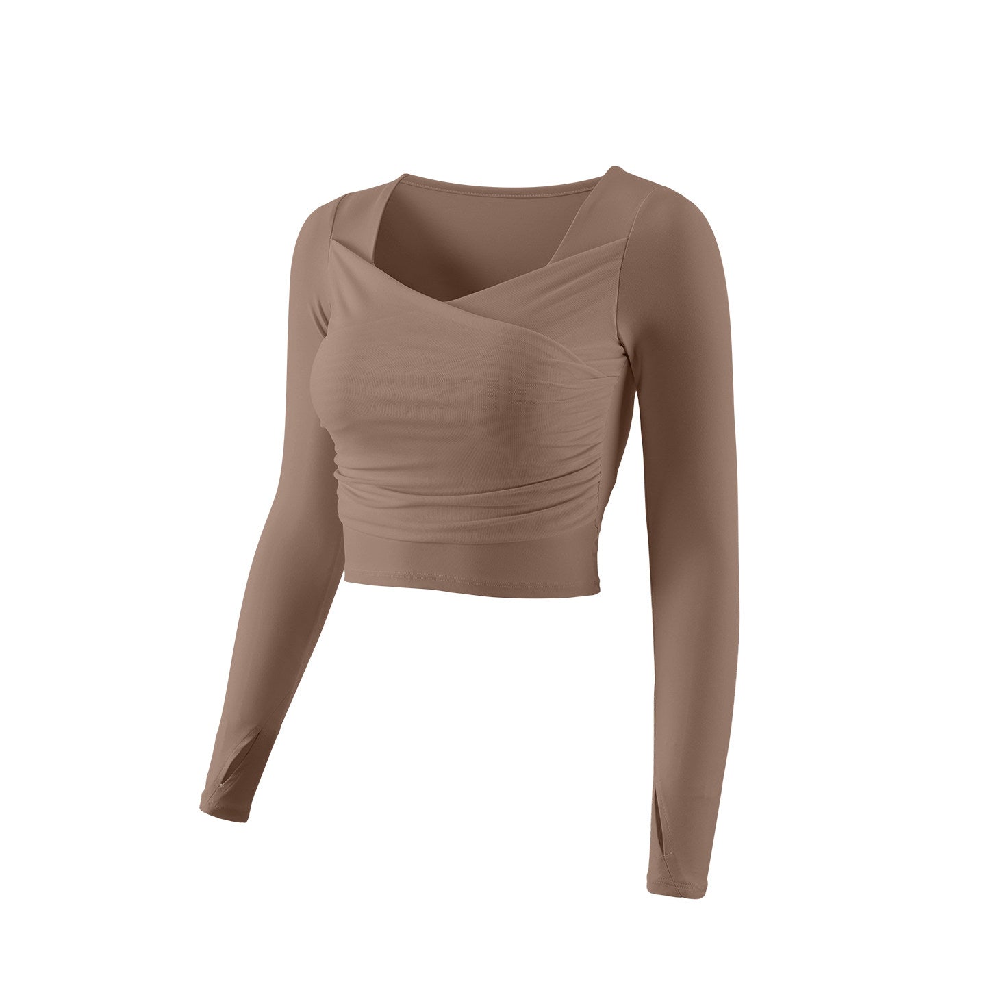 Mesh paneled sports long sleeves