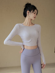 Hollow back long sleeves