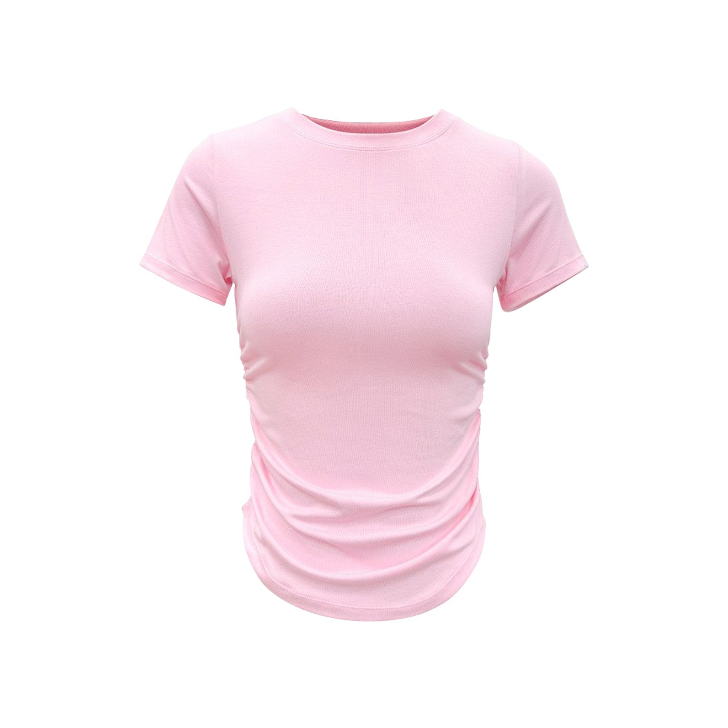 Summer tight high-lift pleated quick-drying short-sleeved T-shirt