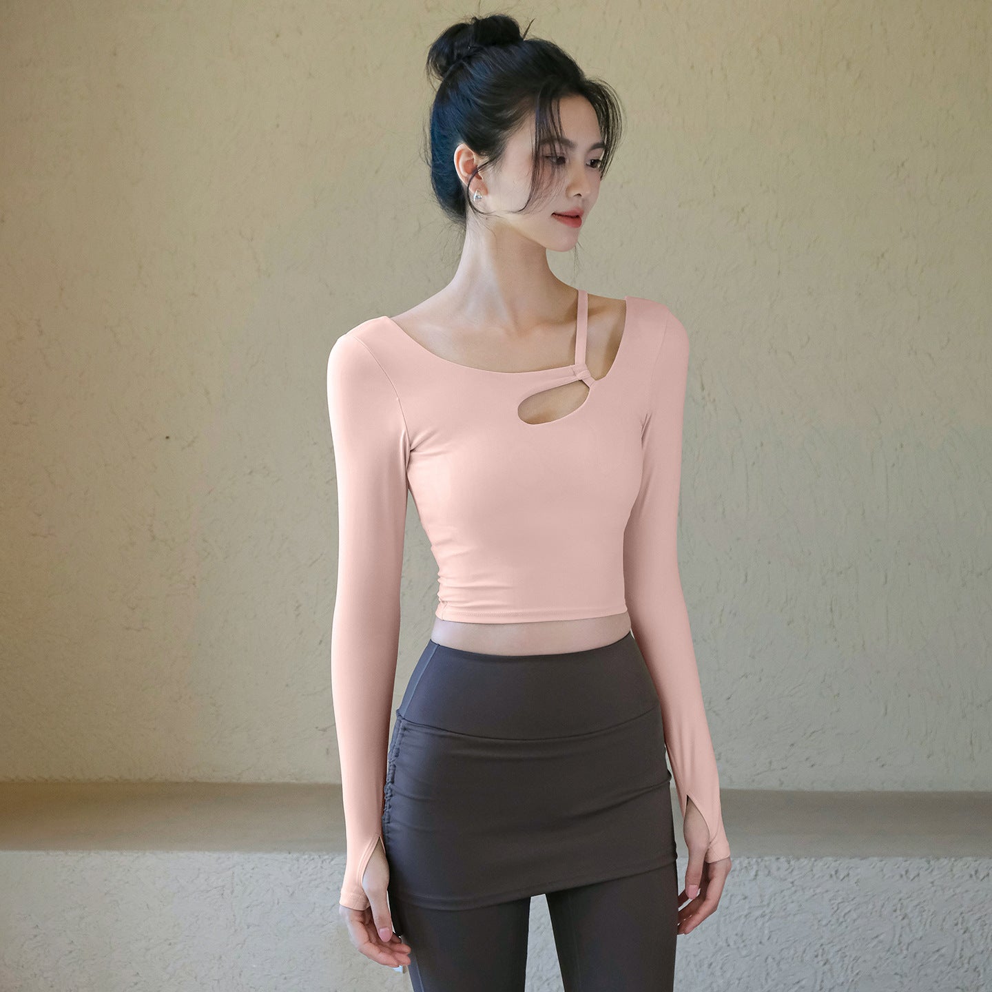 Sexy cut-out breathable yoga long sleeves