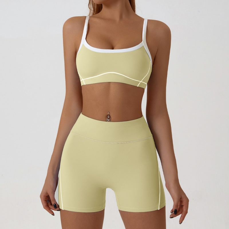 Summer nude tummy tuck bra shorts set