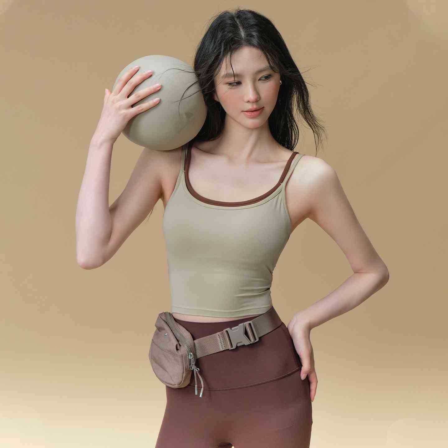 Shockproof yoga all-in-one kink beauty back fitness bra