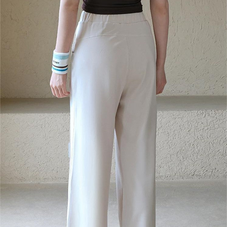 Fleece warm casual wide-leg pants