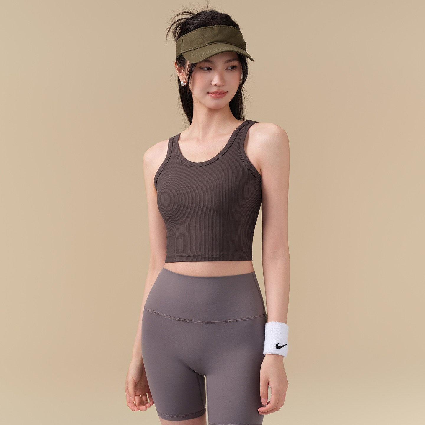 Ribbed back sports fitness vest