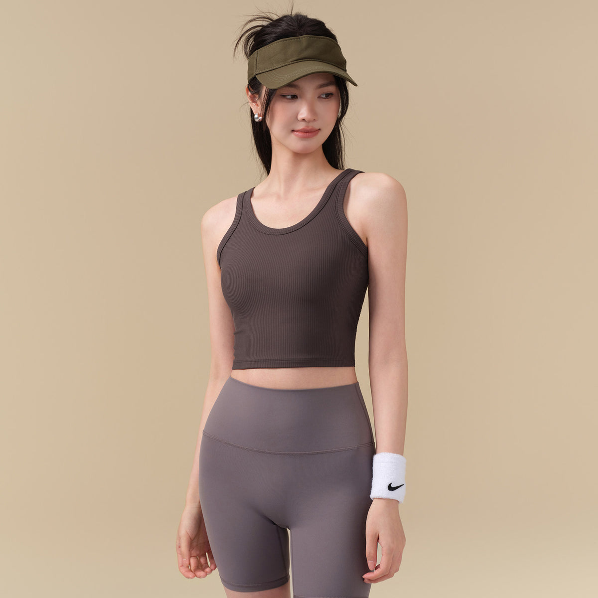Ribbed back sports fitness vest