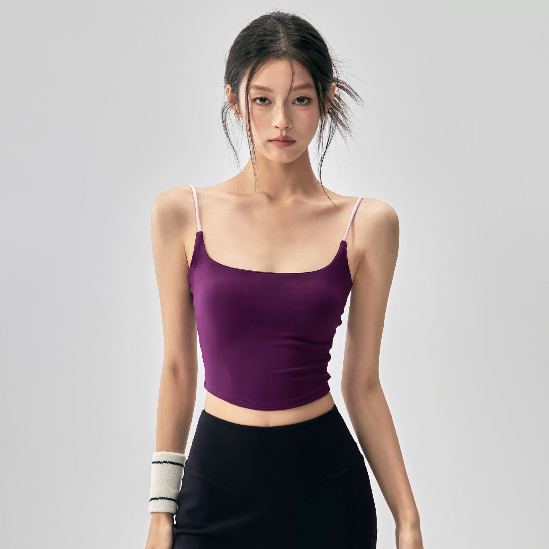 Integrated shockproof suspender contrast vest