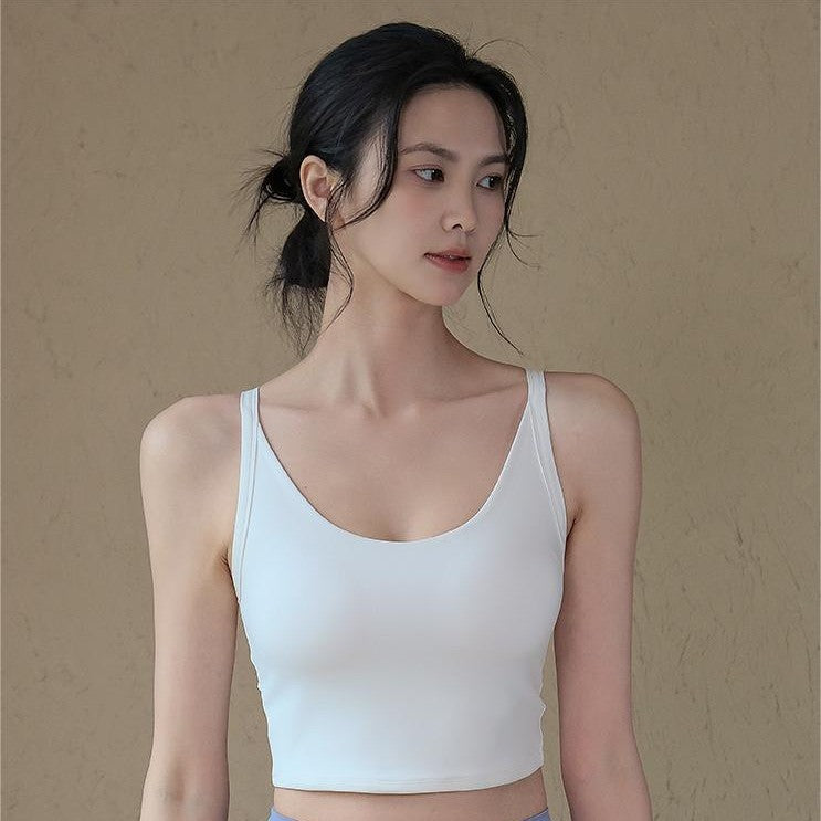 Cut-out twisted one-piece breathable sexy back sports bra