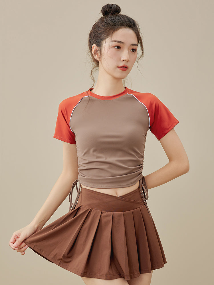 Waist slimming short sleeves
