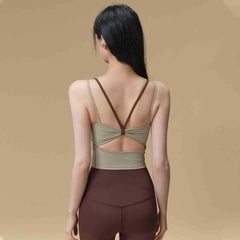 Luxury, Comfortable, Breathable, All-in-one contrasting sports fitness bra