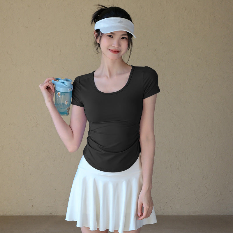 Mesh panels are breathable, Dry, Breathable, And short sleeves