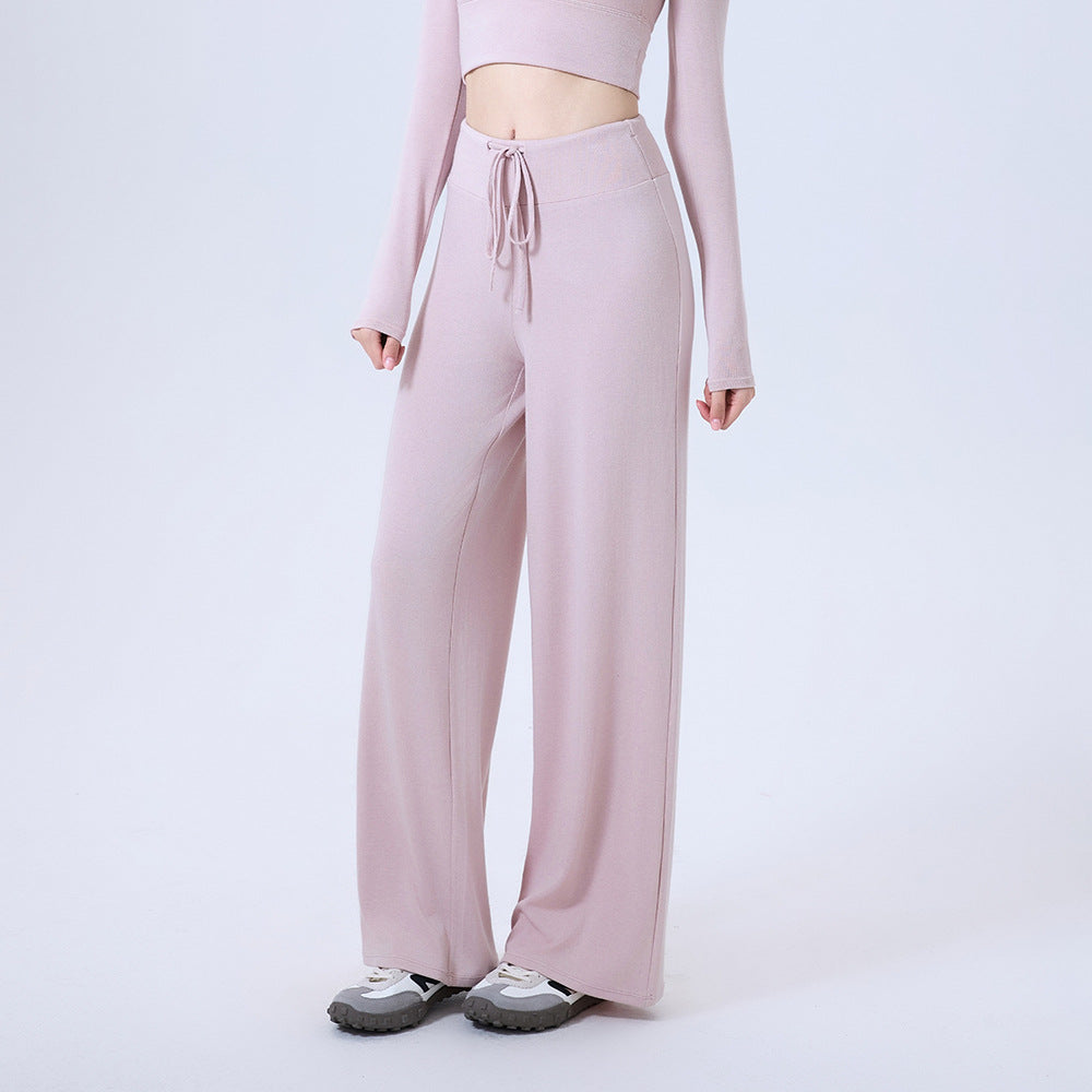 Loose Straight-Leg Sports Pants - Slimming Athletic Trousers