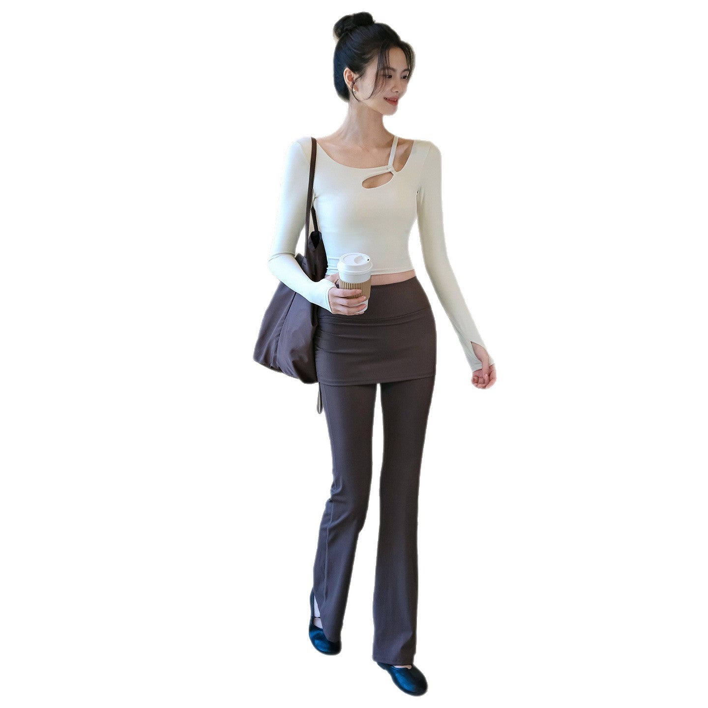 Sexy cut-out breathable yoga long sleeves