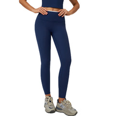 High-rise contrast quick-drying running fitness cycling sports leggings