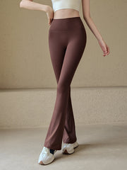 Fashionable peach hip flared pants