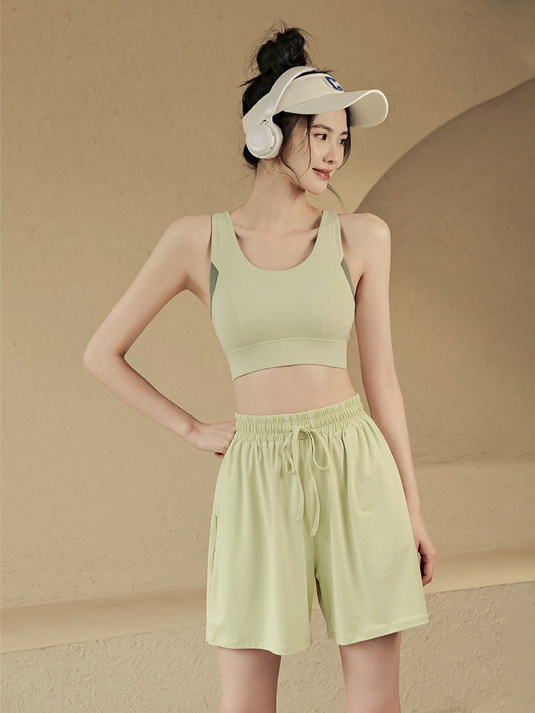 Loose ice silk cool-feeling trousers