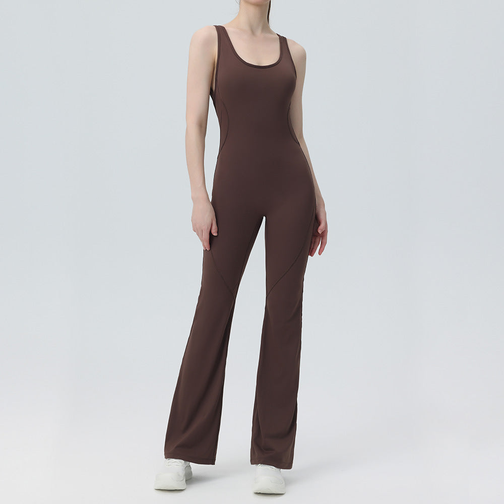 Casual cut-out backless running one-piece yoga suit
