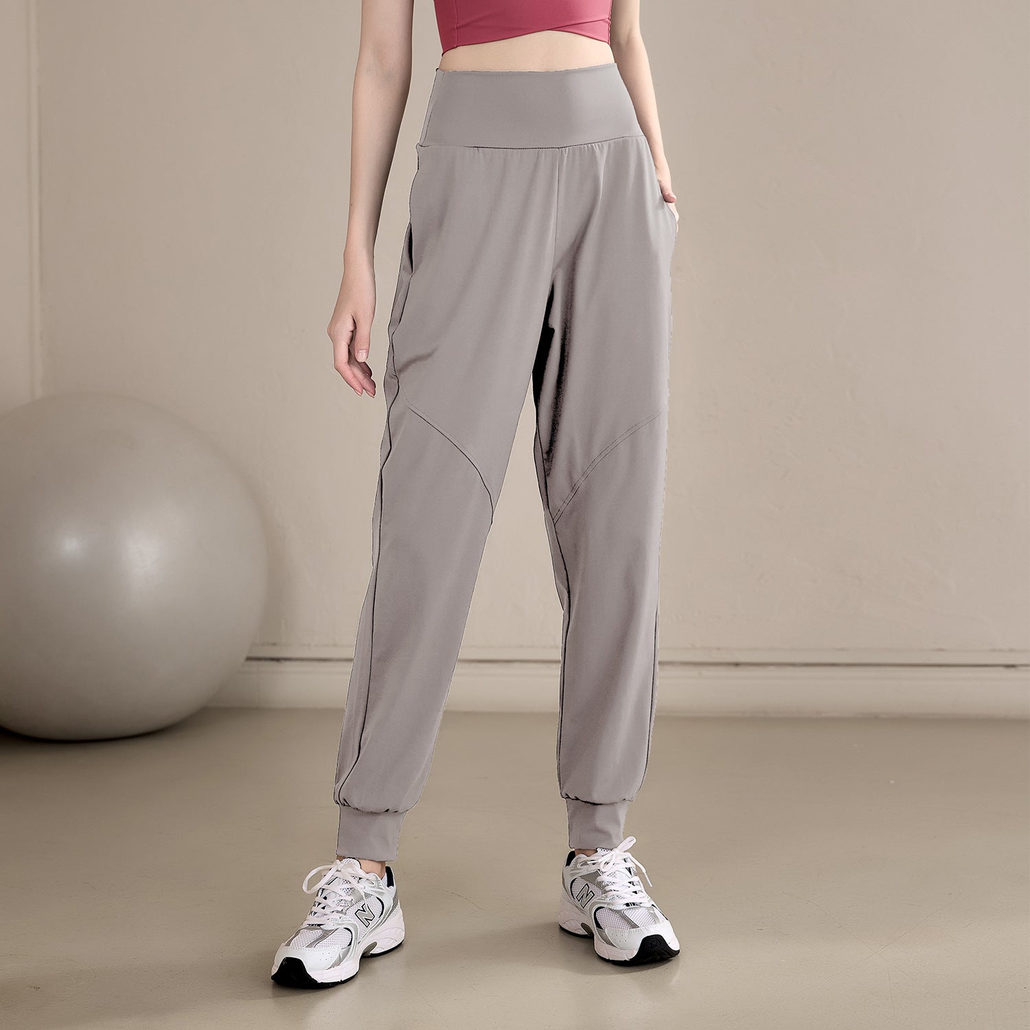New loose leg straps slimming running yoga pants