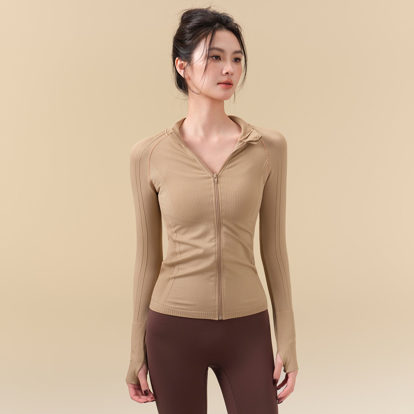 Fall yoga running fitness jacket