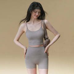 High-elastic peach buttocks three-point pants