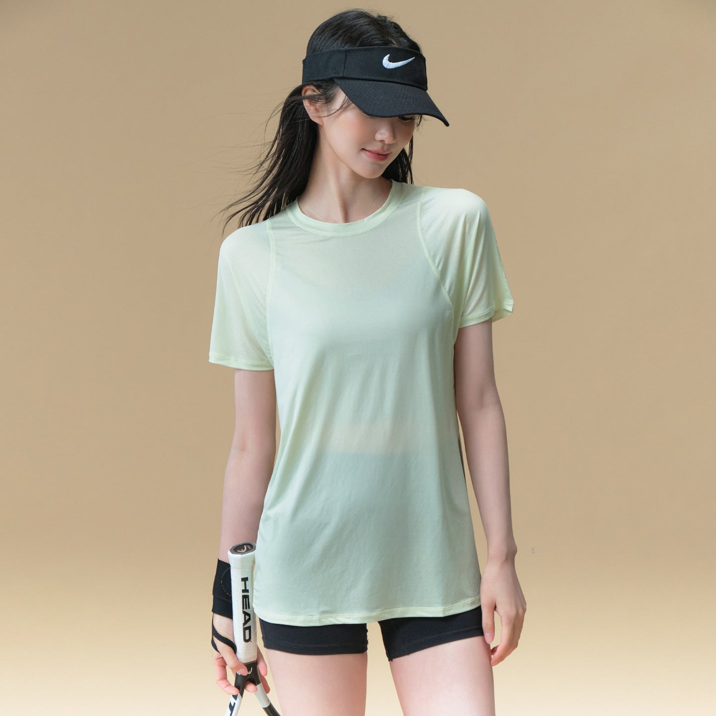 New loose yoga short-sleeved cover-up