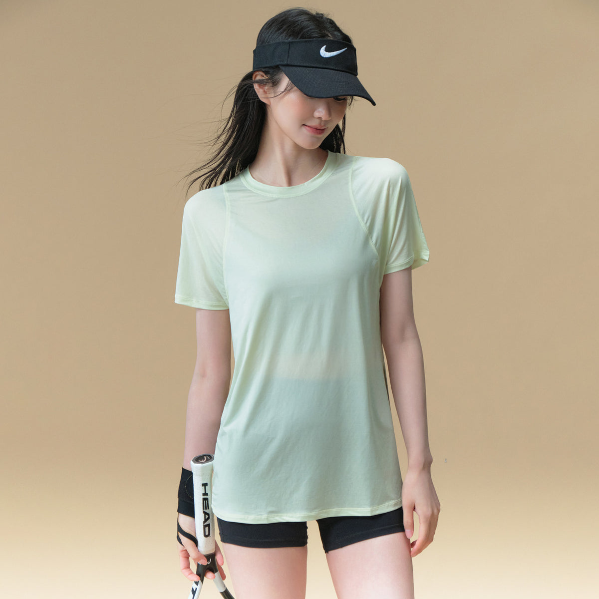New loose yoga short-sleeved cover-up
