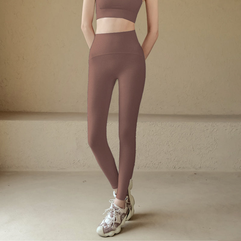 Wear high-waisted hip lift yoga tight trousers for sports