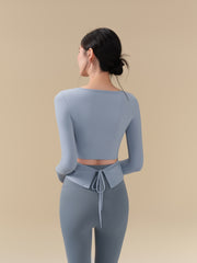 With chest pads, Wear nude and breathable fitness long sleeves