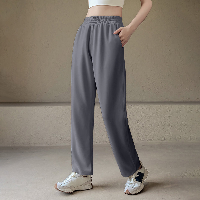 Loose high-waisted casual trousers