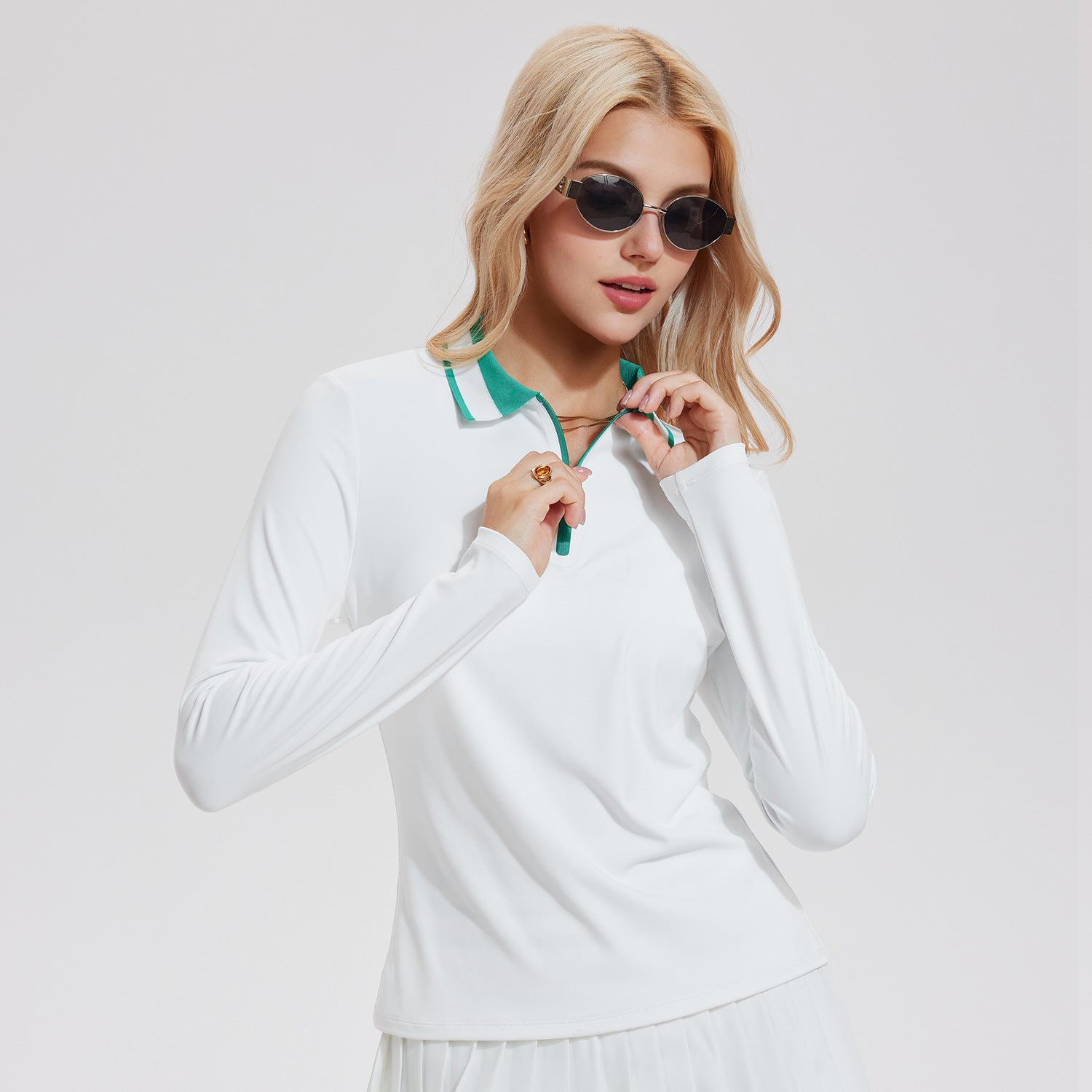 Lapel quick-drying badminton golf long sleeves