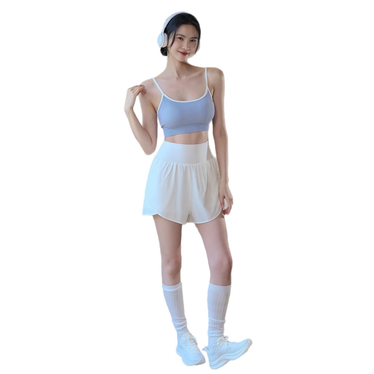 High-end sexy skin-friendly all-in-one fitness shockproof gathered sports beauty back bra
