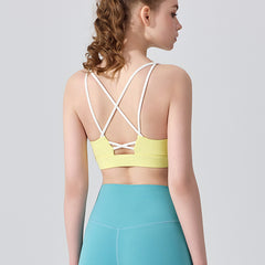Contrasting playful kitten ears beautiful back running gym bra