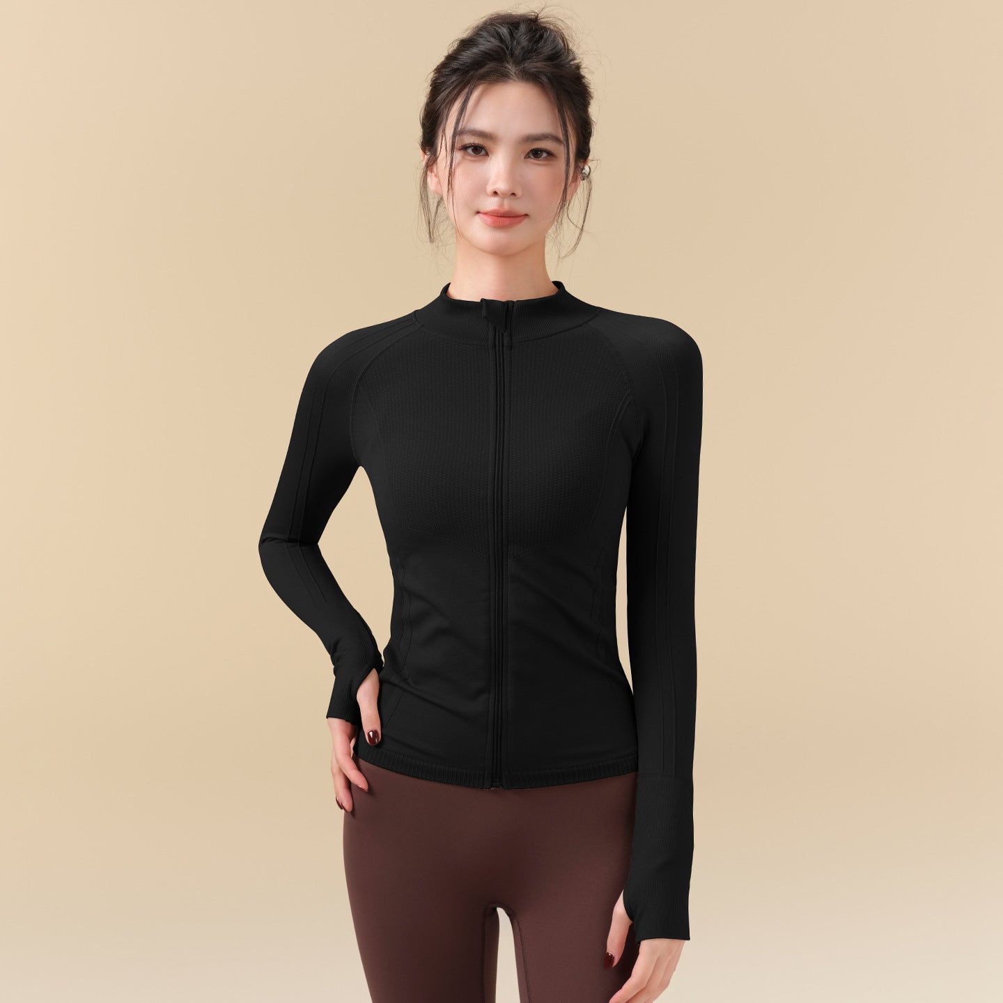 Fall yoga running fitness jacket