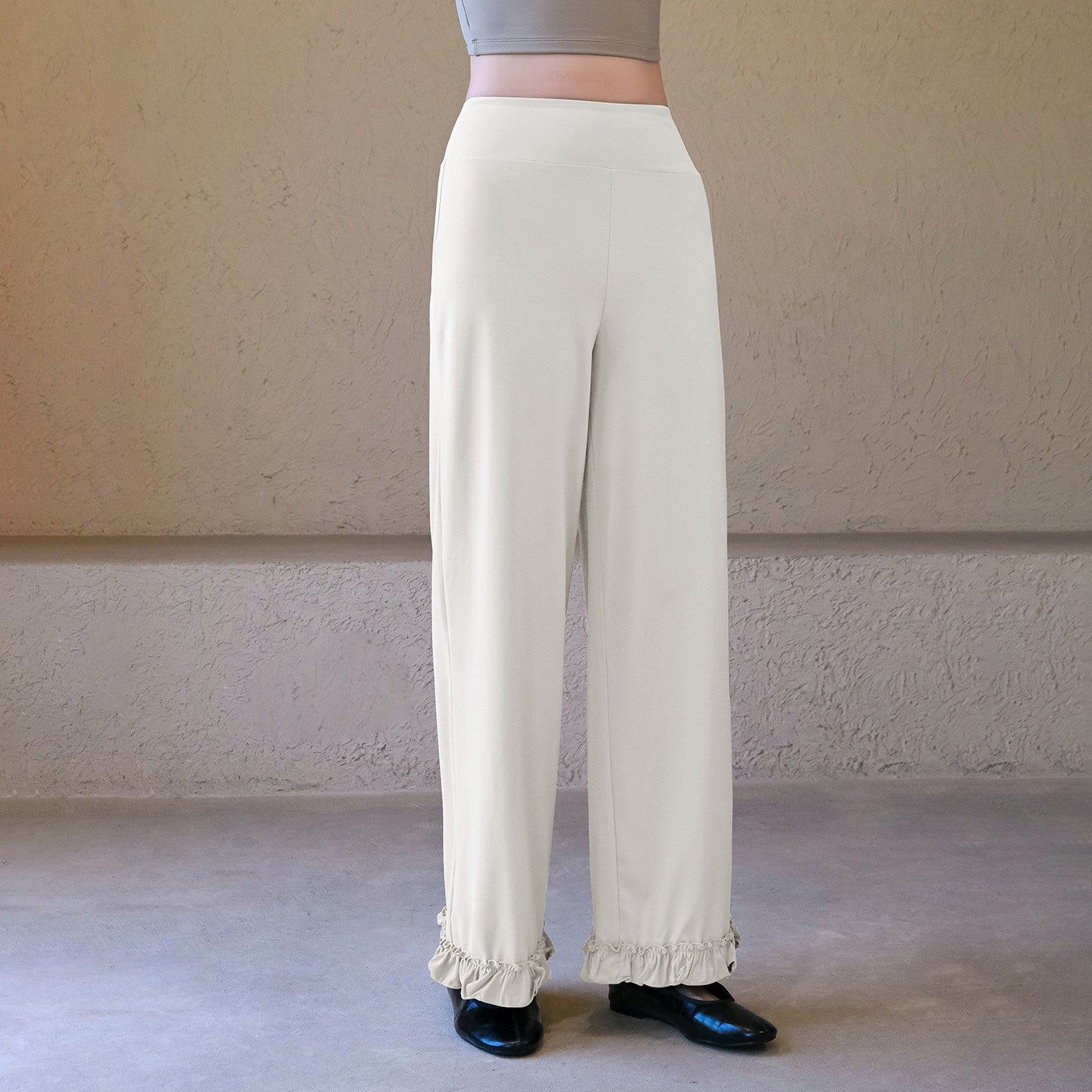 High-waisted loose casual running sports trousers