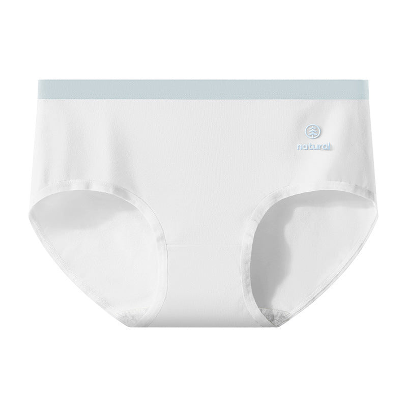 7A antibacterial simple solid color mid-rise cotton girls' underwear