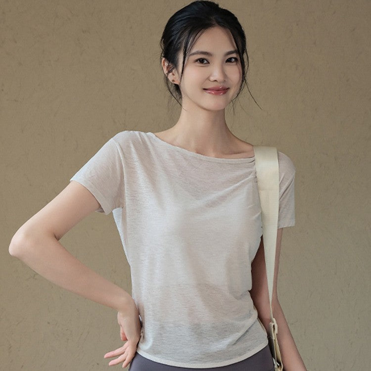 Lightweight, Breathable, Twisted, Cut-out, Beauty-backed cover-up, Short sleeves