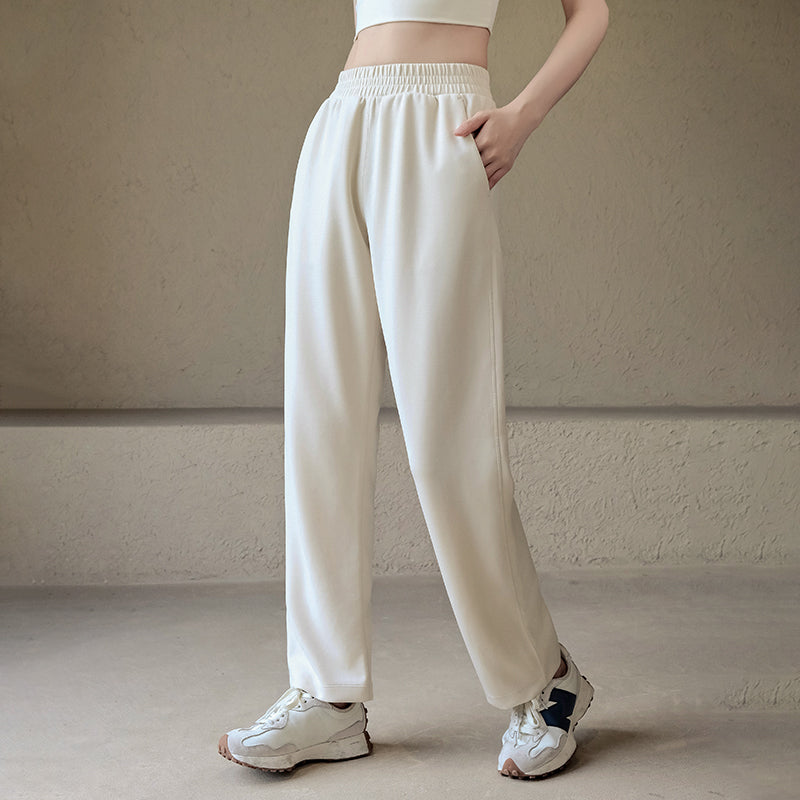 Loose high-waisted casual trousers