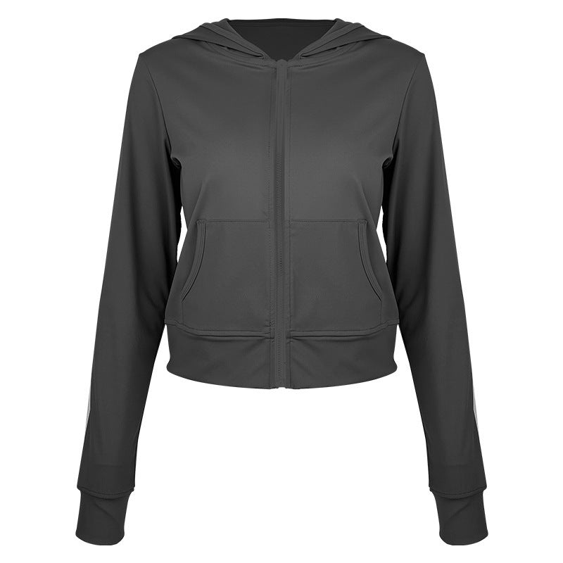 Autumn and winter breathable side pocket sports jacket