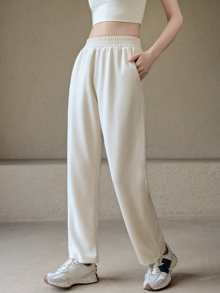 Loose high-waisted casual trousers