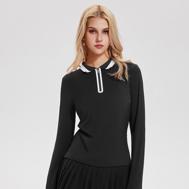 Lapel quick-drying badminton golf long sleeves