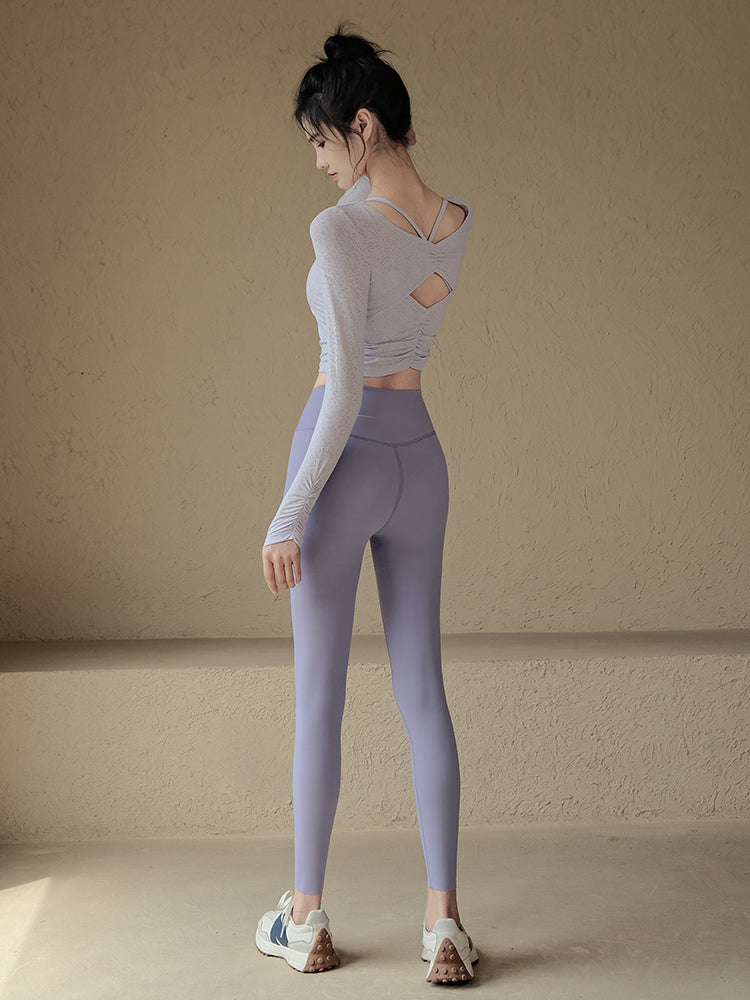 Hollow back long sleeves