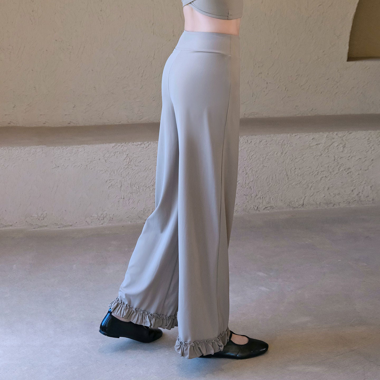 High-waisted loose casual running sports trousers