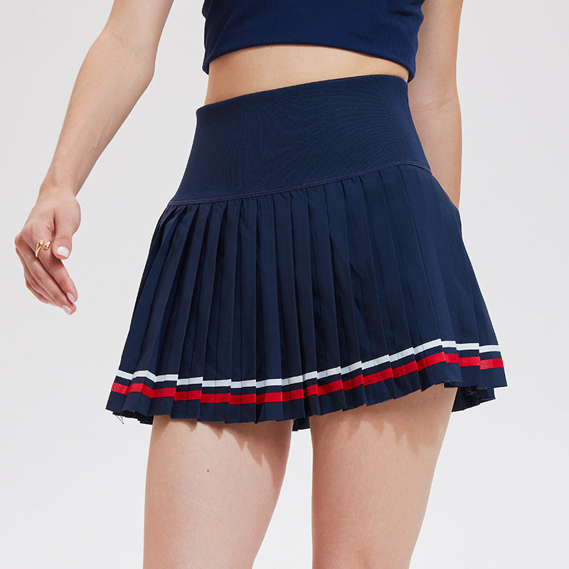 Quick-drying, Anti-shine, A-line fashion pleated tennis skirt
